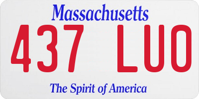 MA license plate 437LU0