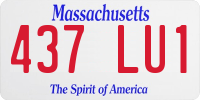 MA license plate 437LU1
