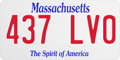 MA license plate 437LV0
