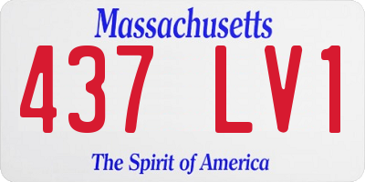 MA license plate 437LV1