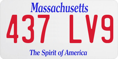 MA license plate 437LV9