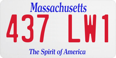 MA license plate 437LW1