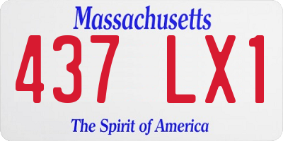 MA license plate 437LX1