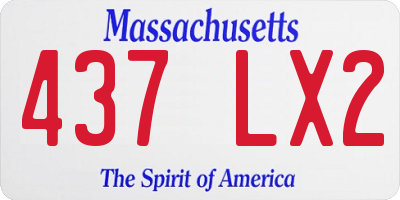 MA license plate 437LX2