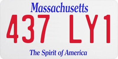MA license plate 437LY1