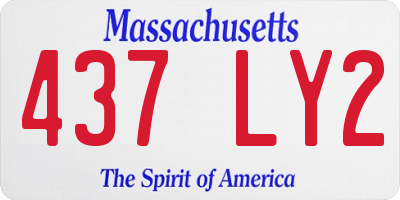 MA license plate 437LY2