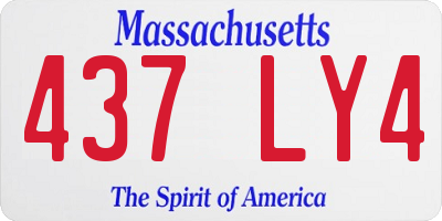 MA license plate 437LY4