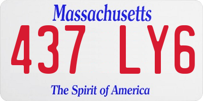 MA license plate 437LY6