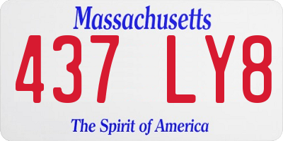 MA license plate 437LY8