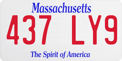 MA license plate 437LY9