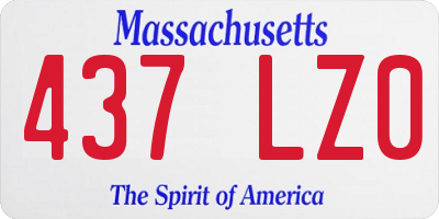 MA license plate 437LZ0