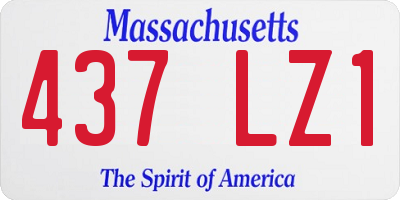 MA license plate 437LZ1
