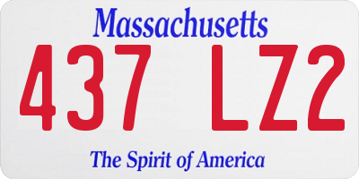 MA license plate 437LZ2