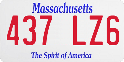 MA license plate 437LZ6