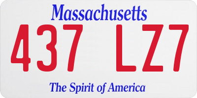 MA license plate 437LZ7
