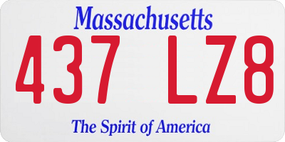 MA license plate 437LZ8