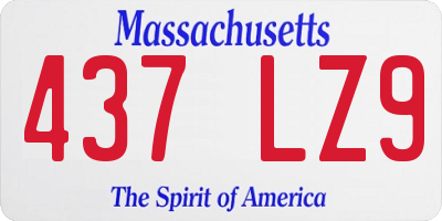 MA license plate 437LZ9