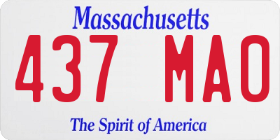 MA license plate 437MA0