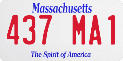 MA license plate 437MA1