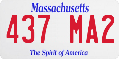 MA license plate 437MA2