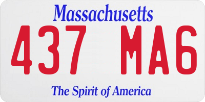 MA license plate 437MA6