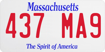 MA license plate 437MA9
