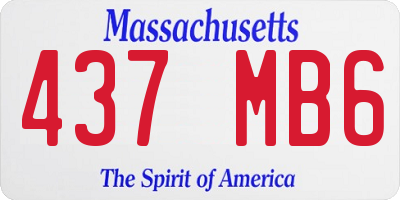 MA license plate 437MB6