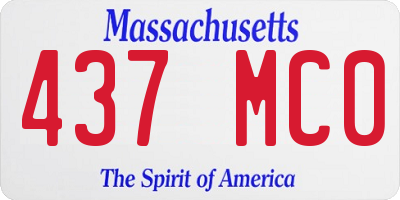 MA license plate 437MC0