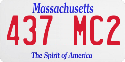 MA license plate 437MC2