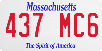 MA license plate 437MC6