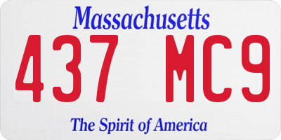 MA license plate 437MC9