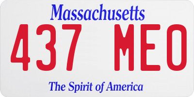 MA license plate 437ME0