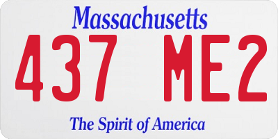 MA license plate 437ME2