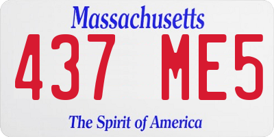MA license plate 437ME5