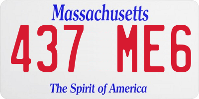 MA license plate 437ME6