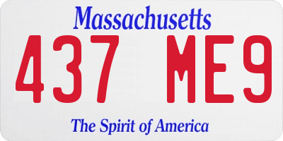 MA license plate 437ME9