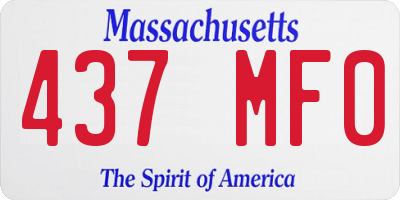MA license plate 437MF0