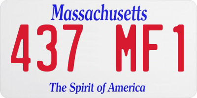 MA license plate 437MF1