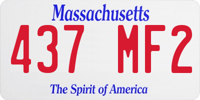 MA license plate 437MF2