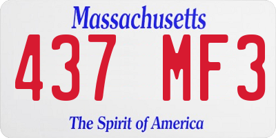 MA license plate 437MF3