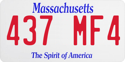 MA license plate 437MF4