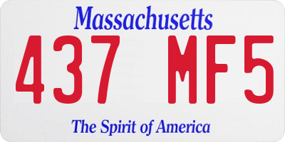 MA license plate 437MF5