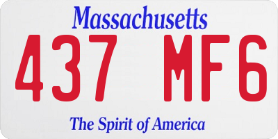 MA license plate 437MF6