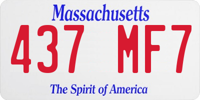 MA license plate 437MF7