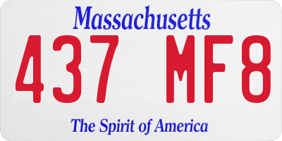 MA license plate 437MF8