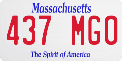MA license plate 437MG0