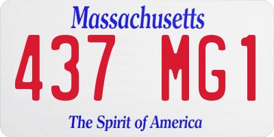 MA license plate 437MG1