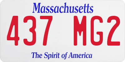 MA license plate 437MG2