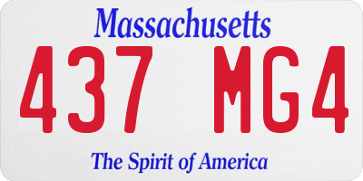 MA license plate 437MG4
