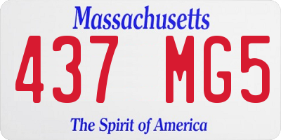 MA license plate 437MG5